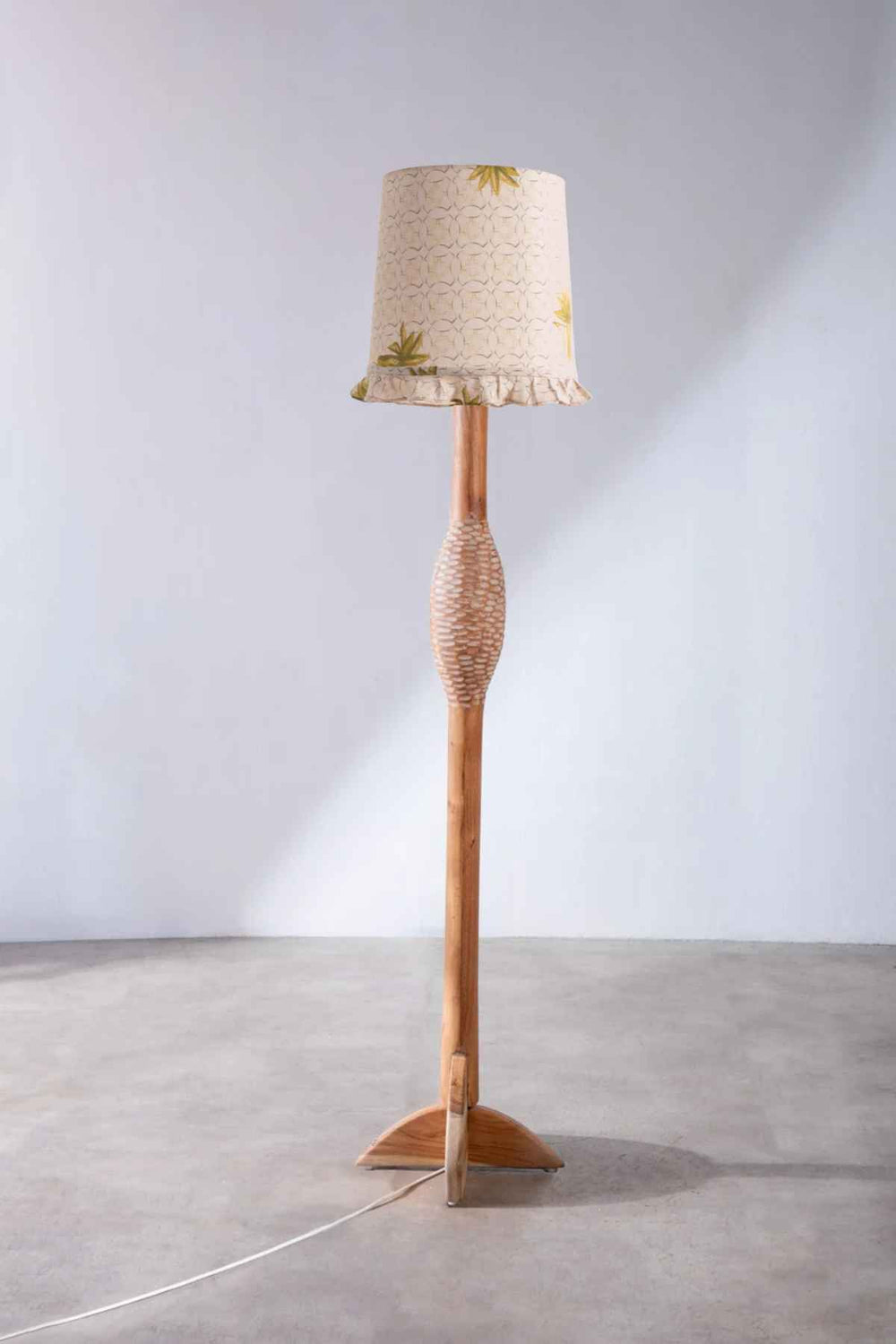 Lighting Bundle Orbit Floor Lamp with Temple Palms Ruffle Taper