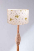 Lighting Bundle Orbit Floor Lamp with Temple Palms Extra Large Drum Lampshade (Grey)