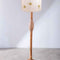 Orbit Floor Lamp with Temple Palms Extra Large Drum Lampshade (Grey)