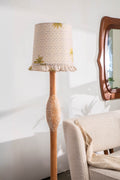 Lighting Bundle Orbit Floor Lamp with Temple Palms Extra Large Drum Lampshade (Grey)
