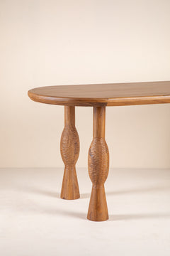 DINING TABLES Oval Acacia Wood Dining Table