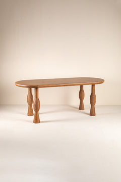DINING TABLES Oval Acacia Wood Dining Table