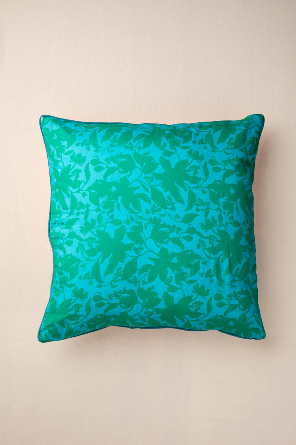 SHAMS & FLOOR CUSHIONS Pagoda In The Sky Spicy Orange Floor Cushion Cover (61 X 61 Cm)