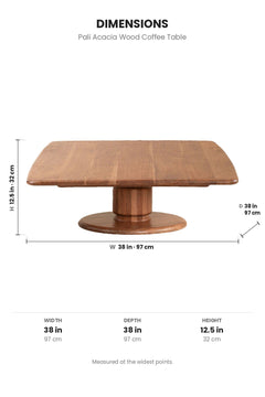 COFFEE TABLES Pali Acacia Wood Coffee Table