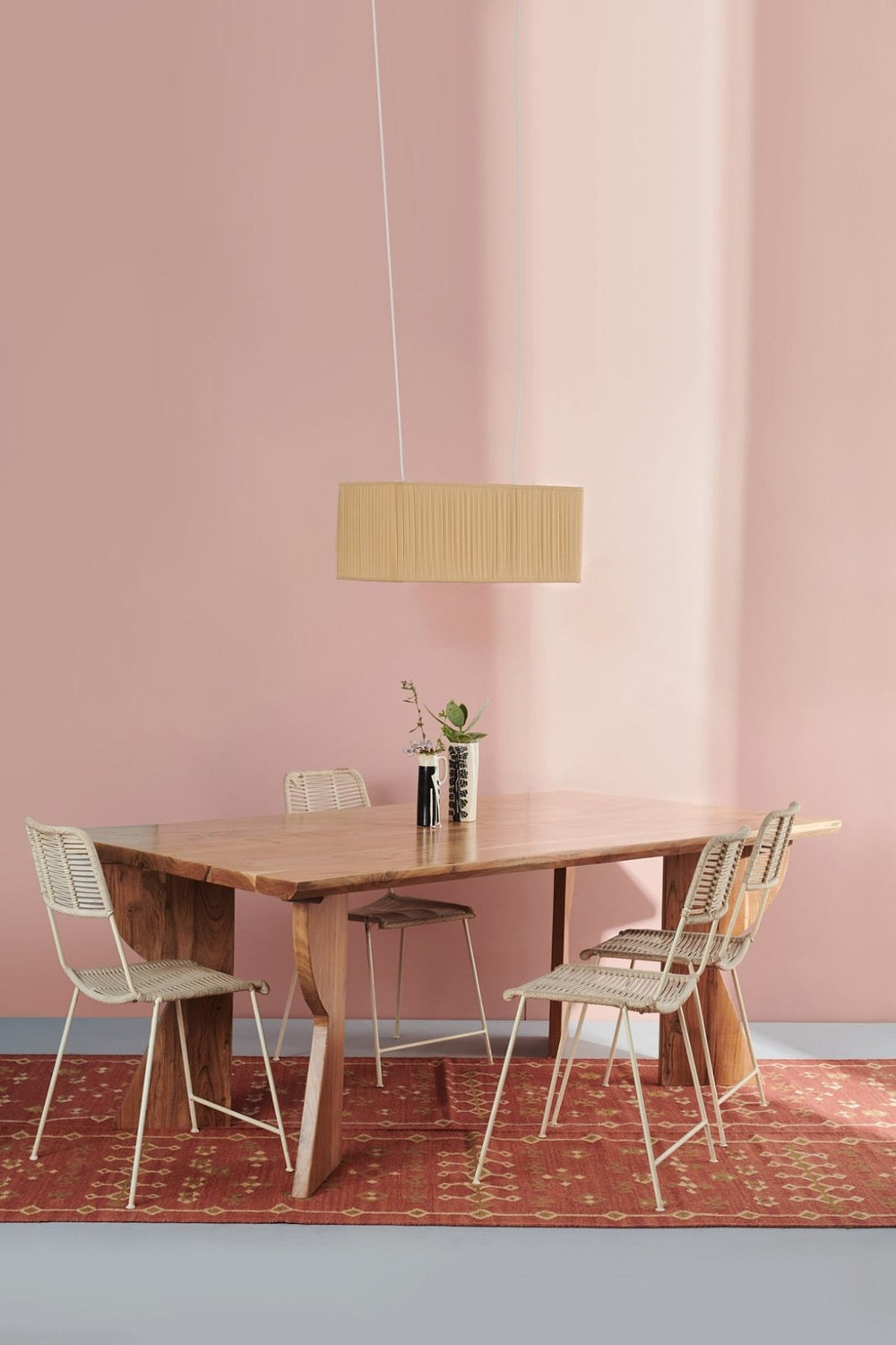 DINING TABLES Palisaded Acacia Wood Dining Table