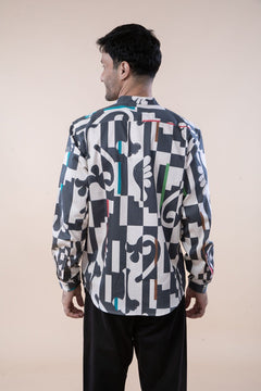 PALMYRAH FULL SLEEVE SHIRT  SHADOW GREY
