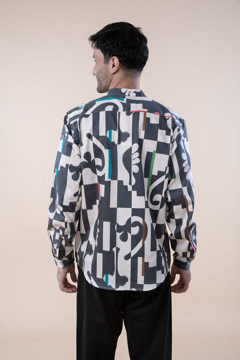 PALMYRAH FULL SLEEVE SHIRT  SHADOW GREY