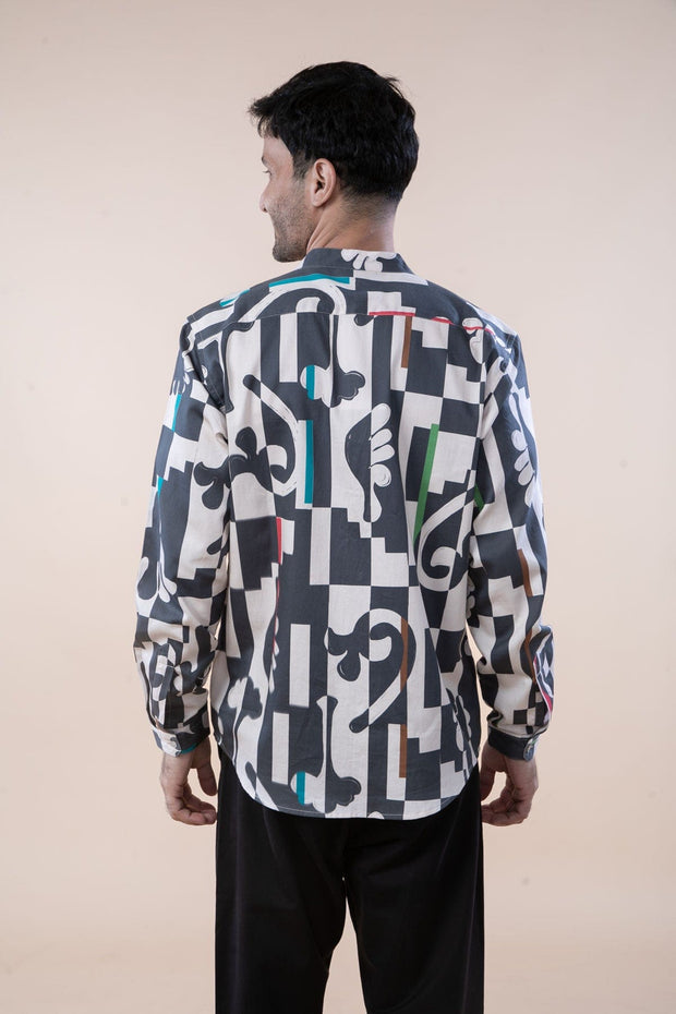 PALMYRAH FULL SLEEVE SHIRT  SHADOW GREY