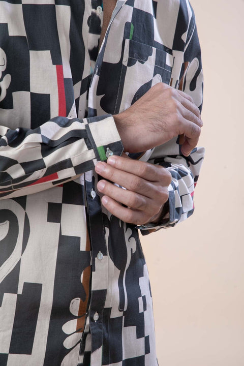 PALMYRAH FULL SLEEVE SHIRT  SHADOW GREY