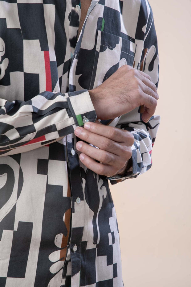 PALMYRAH FULL SLEEVE SHIRT  SHADOW GREY