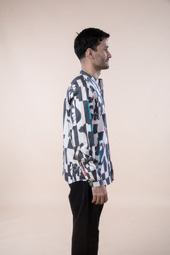PALMYRAH FULL SLEEVE SHIRT  SHADOW GREY