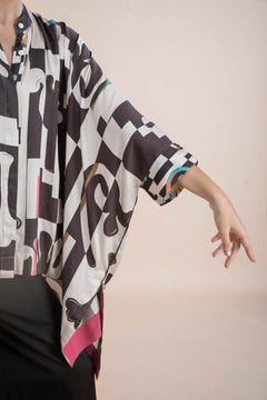 TOPS Palmyrah Kaftan Top (Shadow Grey)