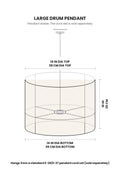 PENDANT LAMPS Pangong Lake Large Drum Pendant (Water Blue)