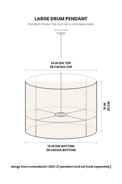 PENDANT LAMPS Pangong Lake Large Drum Pendant (Water Blue)