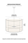 PENDANT LAMPS Pangong Lake Medium Drum Pendant (Water Blue)