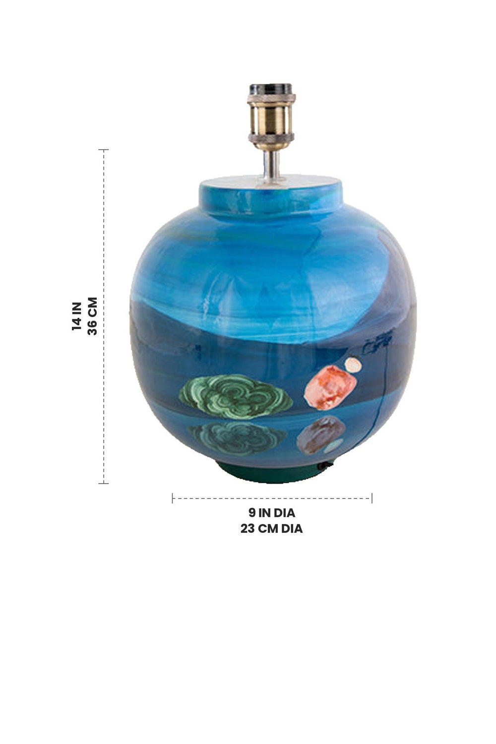 TABLE LAMPS Pangong Lake Water Blue Table Lamp