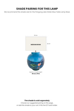 TABLE LAMPS Pangong Lake Water Blue Table Lamp