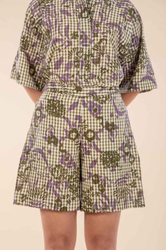 PARA PARA CHEQUERED SHORTS GUNGHO GREEN