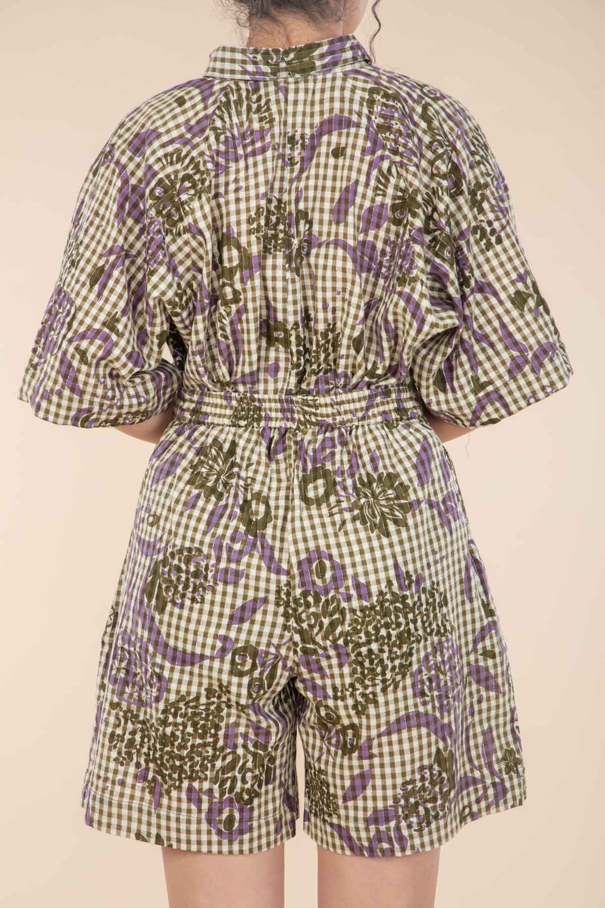 PARA PARA CHEQUERED SHORTS GUNGHO GREEN