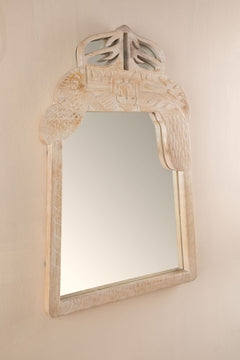 MIRRORS Peacock Wall Mirror (Bleached White)