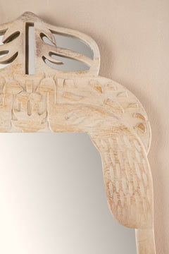 MIRRORS Peacock Wall Mirror (Bleached White)