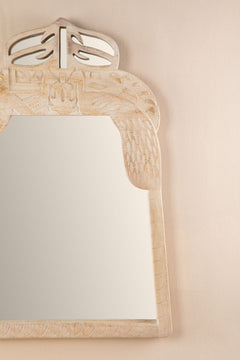 MIRRORS Peacock Wall Mirror (Bleached White)