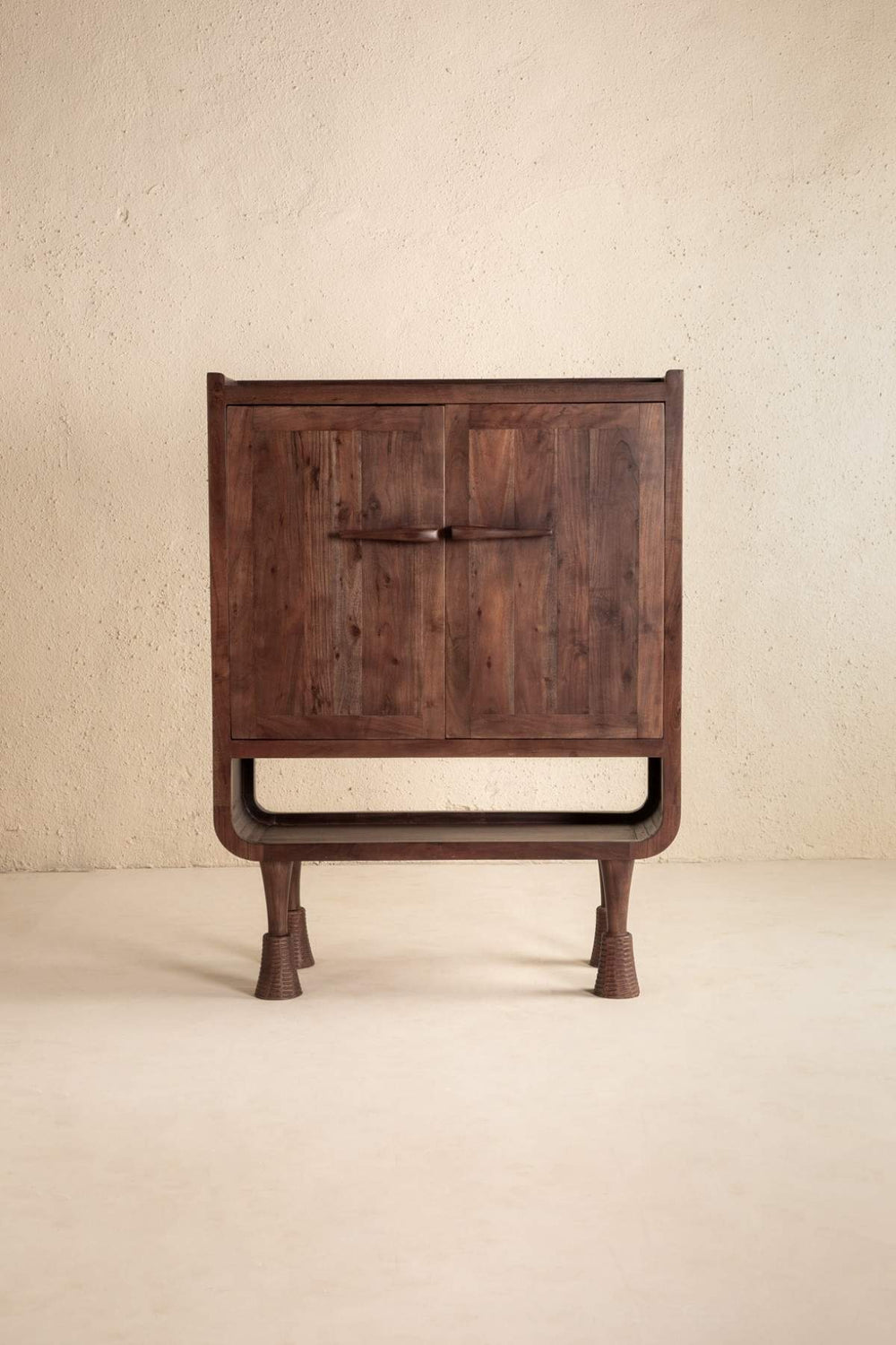 CABINETS Phase Acacia Wood Bar Cabinet