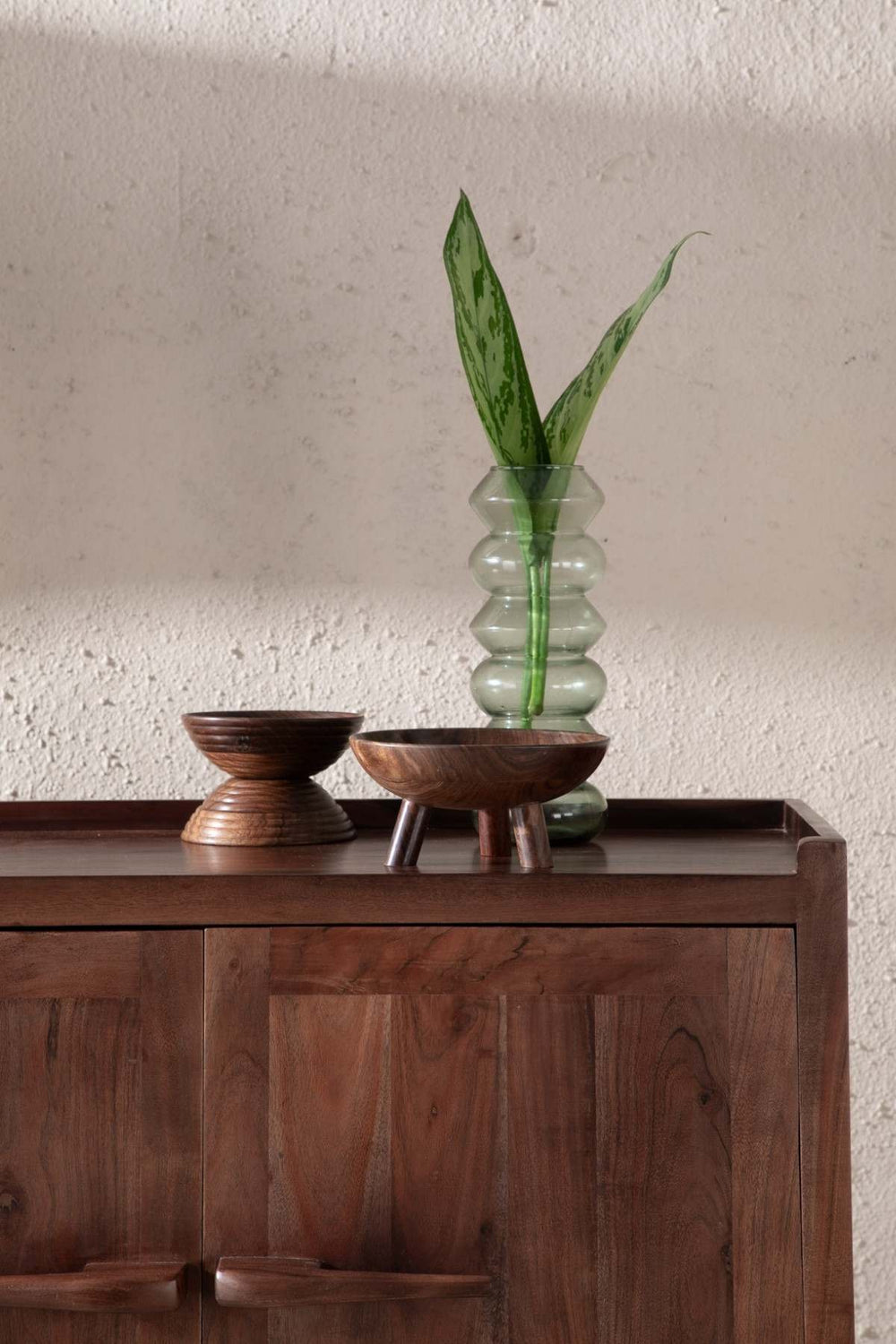 CABINETS Phase Acacia Wood Bar Cabinet
