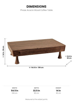 COFFEE TABLES Phase Acacia Wood Coffee Table