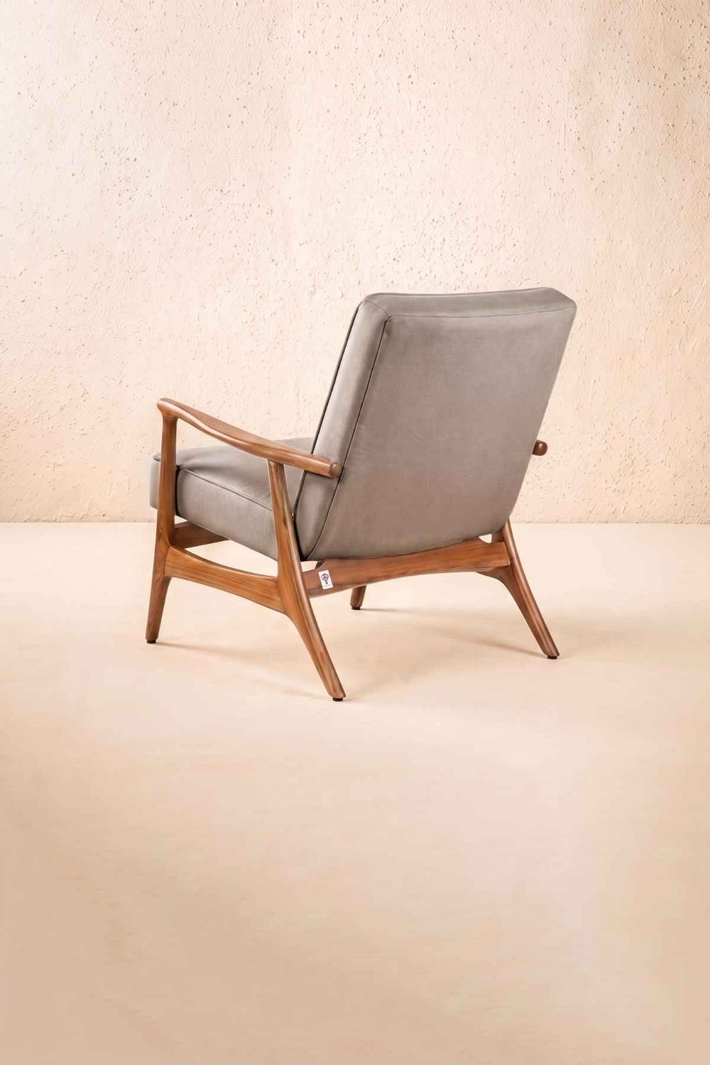 Upholstered Bundle Pi Accent Chair in Silver Velvet Fabric