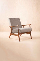Pi Accent Chair in Silver Velvet Fabric