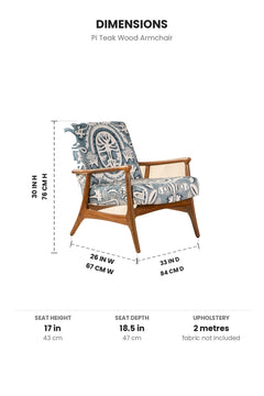 ARMCHAIRS & ACCENTS Pi Teak Wood Armchair