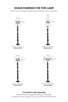 FLOOR LAMPS Pillar Floor Lamp (Walnut)