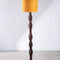 Pillar Floor Lamp with Solid Drum Lampshade (Yellow)
