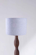 Lighting Bundle Pillar Floor Lamp with Solid Drum Lampshade (Blue)