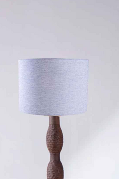Lighting Bundle Pillar Floor Lamp with Solid Drum Lampshade (Blue)