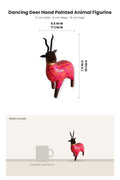 FIGURINES Dancing Deer Hand Painted Animal Figurine