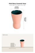 FLOWER VASES Pink Glass Ceramic Vase
