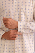 SHIRTS Pixel Nehru Shirt (Ecru)