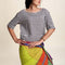 Plane Checks Bihu Blouse (Mystery Blue)
