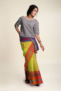 TOPS Plane Checks Bihu Blouse (Mystery Blue)