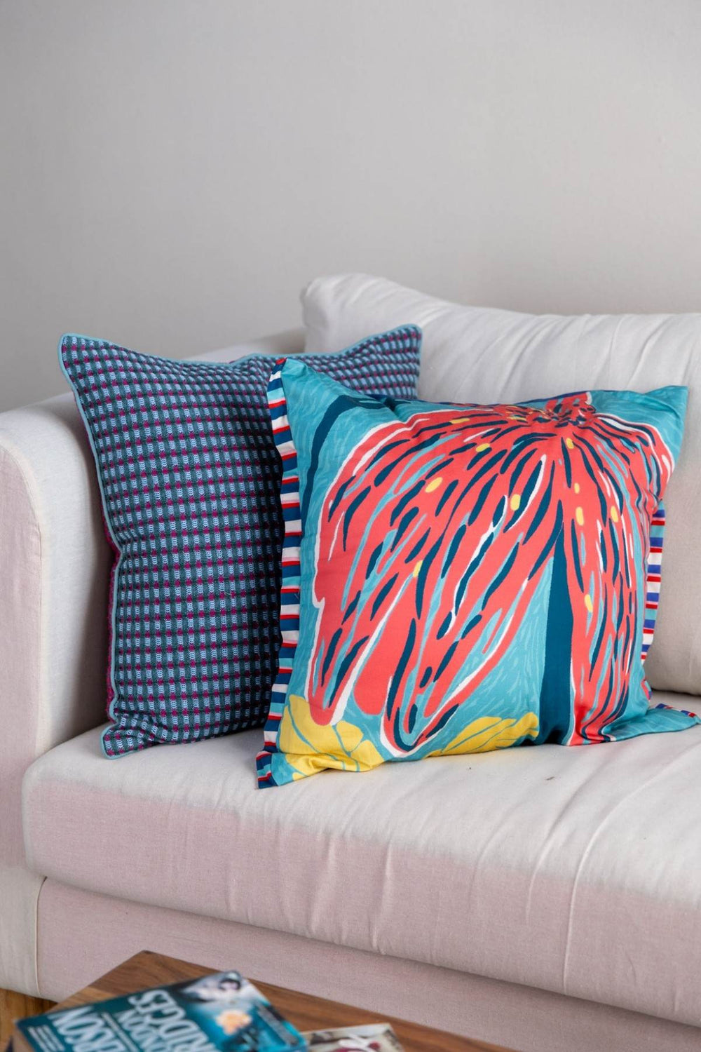 SOLID & TEXTURED CUSHIONS Code Shadow Plum Blue Cushion Cover (46 X 46 Cm)
