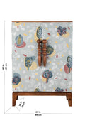 Upholstered Bundle Pod Upholstered Cabinet in Elae Grey Fabric