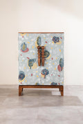 Upholstered Bundle Pod Upholstered Cabinet in Elae Grey Fabric