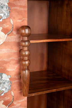 Upholstered Bundle Pod Upholstered Cabinet in Dance of the Yalis Fabric