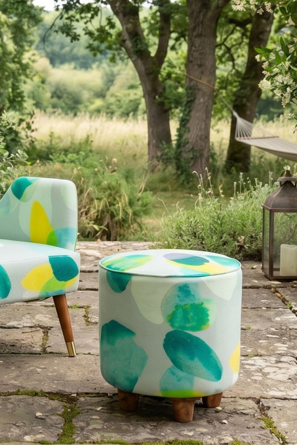 OTTOMANS Flower Pouffe