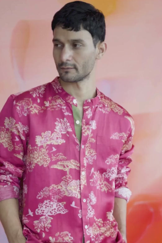 WILDERNESS SONG FULL SLEEVE SHIRT  SANGRIA RED — video