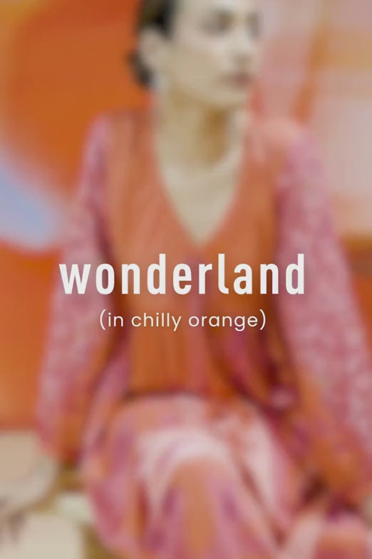 DRESSES Wonderland Midi Dress (Chilly Orange) — video