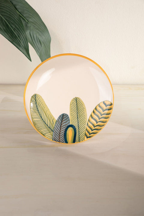 QUEMON DINNER PLATE LEAF GREEN