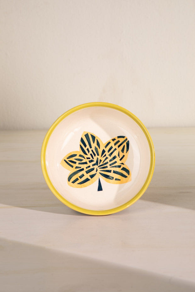 QUEMON PASTA BOWL LEAF GREEN